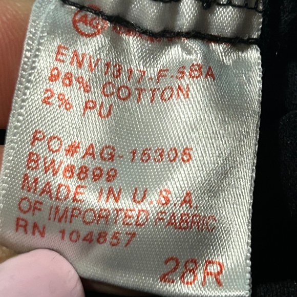 A Pea in the Pod Adriano Goldschmied Black Corduroy Pants Size 28R (Inseam 33") - Picture 10 of 12